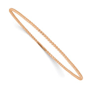 14K Rose Gold Beaded Slip-on Bangle