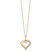 14k Diamond Fascination Heart Necklace