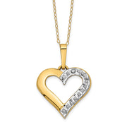 14k Diamond Fascination Heart Necklace