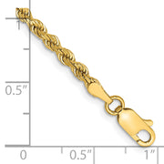14k 3mm Semi-solid D/C Rope Chain