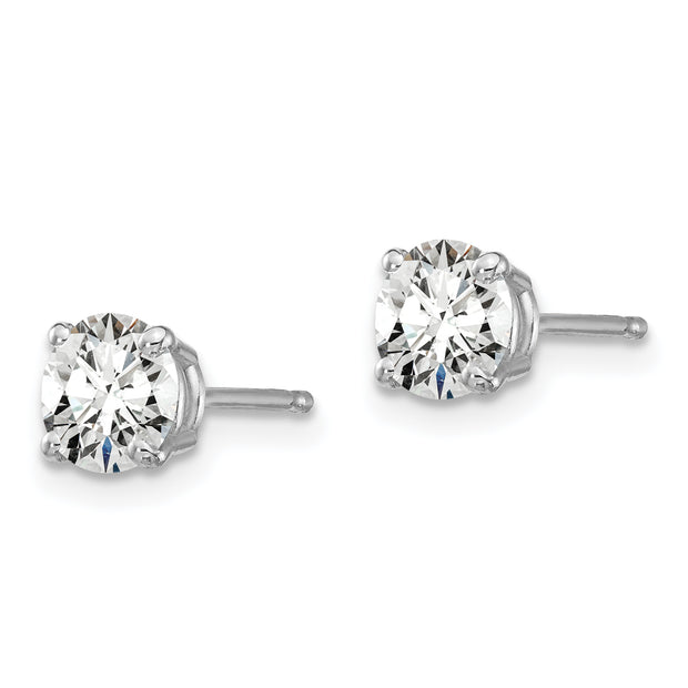 14K White Gold Lab Grown Diamond 1ctw VS/SI FGH 4 Prong Earrings