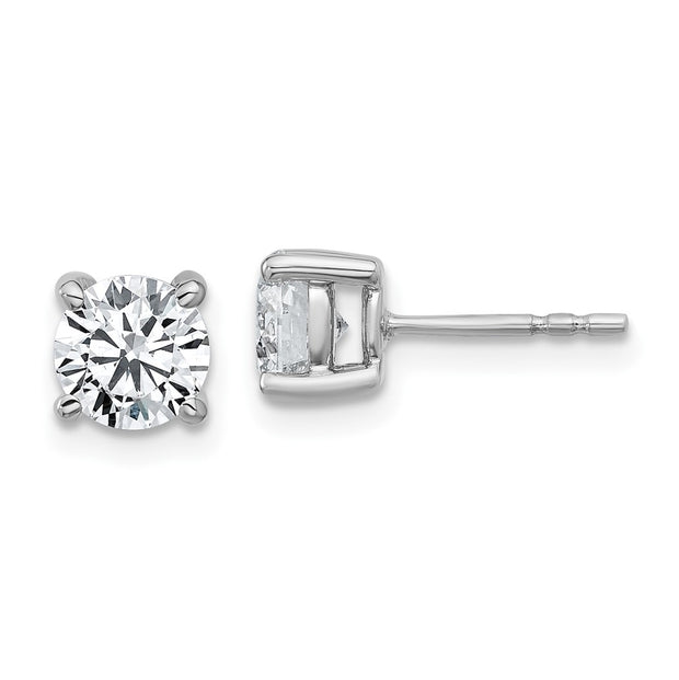 14K White Gold Lab Grown Diamond 1 3/8ctw VS/SI FGH 4 Prong Earrings