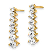 14k YG Lab Grown Diamond VS/SI FGH Graduating Drop Earrings