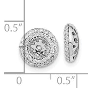 14k White Gold Diamond Earring Jackets