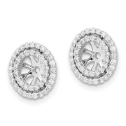 14k White Gold Diamond Earring Jackets