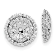 14k White Gold Diamond Earring Jackets