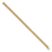 14k 6mm Panther Link Bracelet