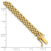 14k 6mm Panther Link Bracelet