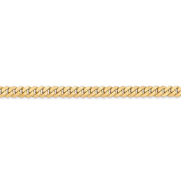 14k 3.9mm Flat Beveled Curb Chain