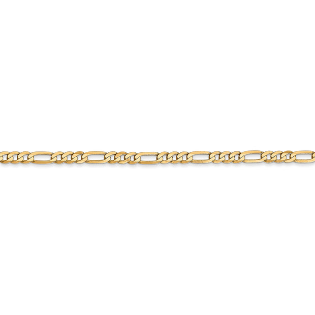 14k 2.75mm Flat Figaro Chain