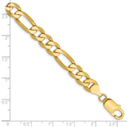14k 7.5mm Flat Figaro Chain