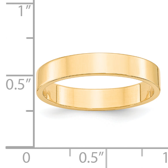 14KY 4mm LTW Flat Band Size 5.5