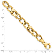 14K Polished Fancy Link Men's Bracelet