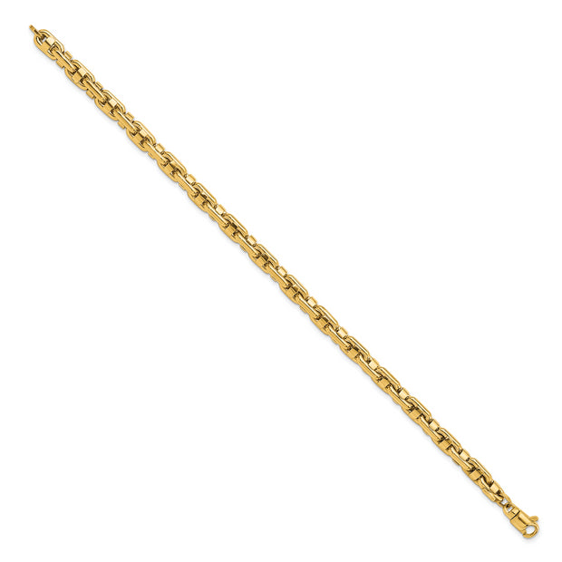 14K Yellow Polished Fancy Link Men's Bracelet