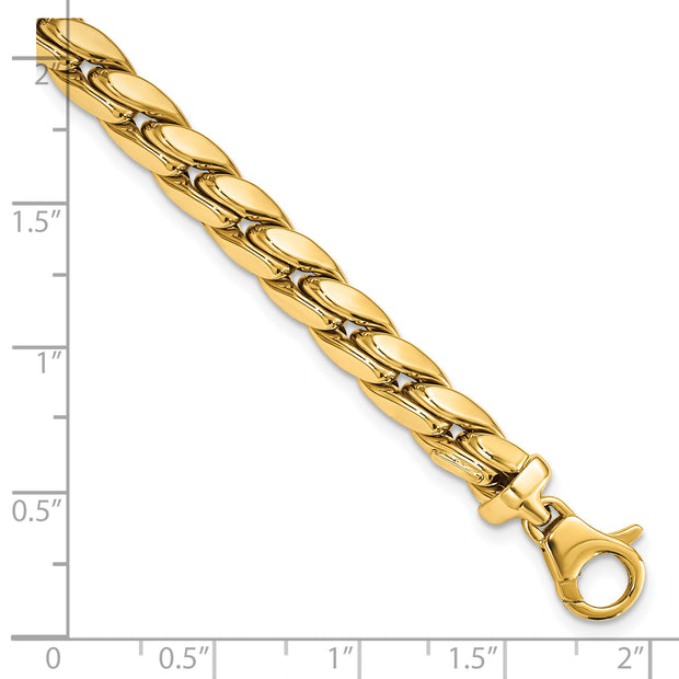 14K Polished Fancy Link Men's Bracelet