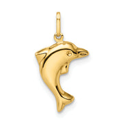 14k Madi K Polished 3-D Dolphin Pendant