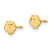 14k Madi K Polished & Satin Owl Post Earrings