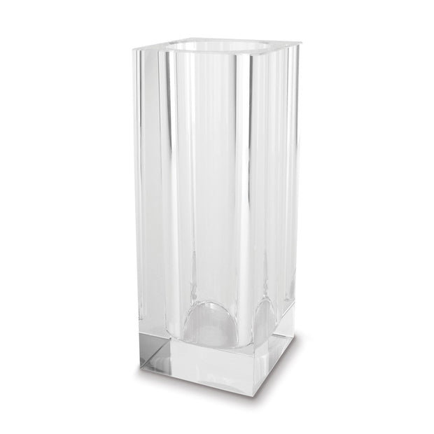 Crystal Glass Large Rectangle Block Vase