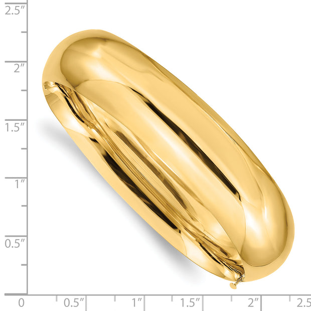 14k 11/16 Oversize High Polished Hinged Bangle Bracelet