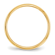 14KY 2mm Half Round Band Size 10