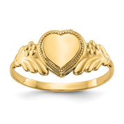 14k Polished Heart Baby Ring