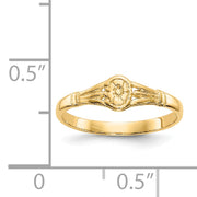 14K Gold Polished Oval Baby Ring