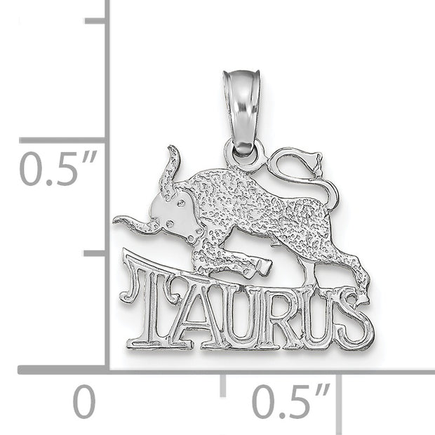 14k WG TAURUS Zodiac Charm