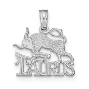 14k WG TAURUS Zodiac Charm