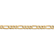 14k 4.5mm Concave Open Figaro Chain