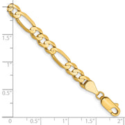 14k 5.5mm Concave Open Figaro Chain