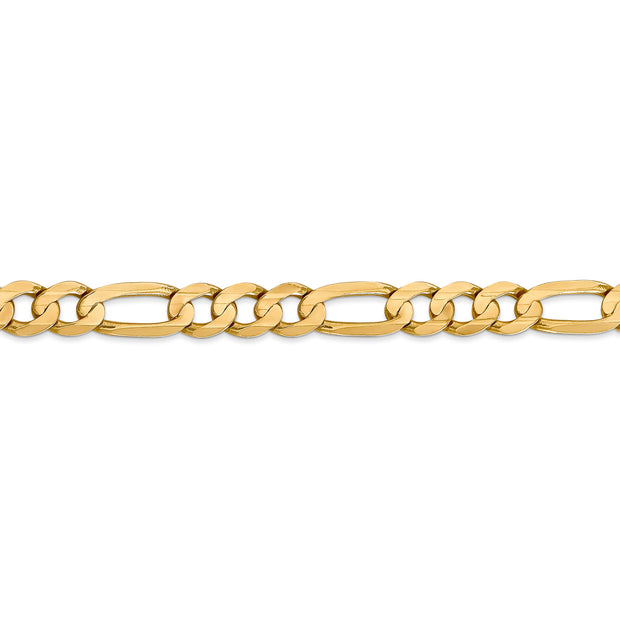 14k 7.5mm Concave Open Figaro Chain