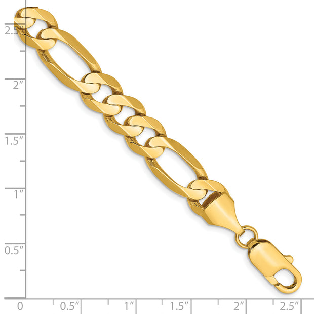 14k 8.75mm Concave Open Figaro Chain