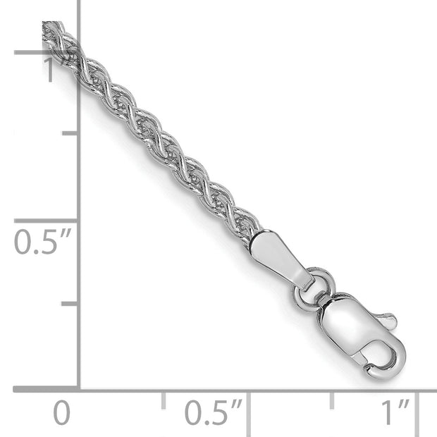 14k WG 2.1mm Spiga Chain