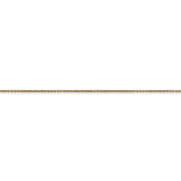 14k .75mm Round Open Link Cable Chain