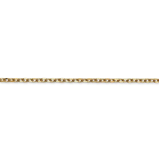 14k 2.2mm D/C Round Open Link Cable Chain