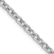 14k WG 3.2mm Round Open Link Cable Chain