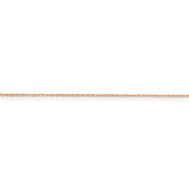 14k Rose Gold .5mm Baby Rope Chain
