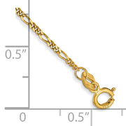 14k 1.25mm Flat Figaro Pendant Chain