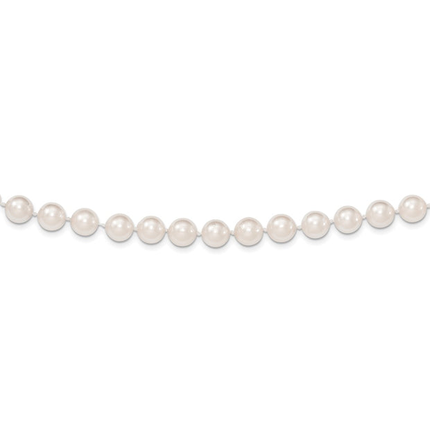 14k 8-9mm Round White Saltwater Akoya Cultured Pearl Bracelet
