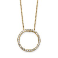 14K Lab Grown Diamond VS/SI FGH Circle Necklace