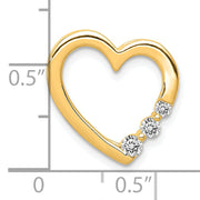 14k 1/6ct. Diamond Heart Chain Slide