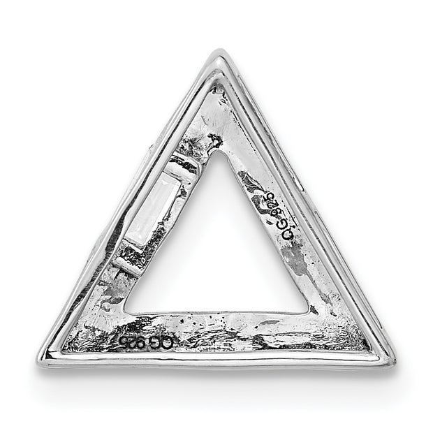 14k Polished Triangle Diamond Chain Slide