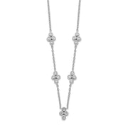 14k White Gold 5-station Diamond 18in Necklace