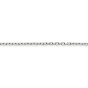 Sterling Silver 2.2mm Diamond-cut Long Link Cable Chain