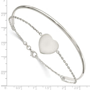 Sterling Silver Polished Heart Ring and Bangle