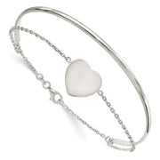 Sterling Silver Polished Heart Ring and Bangle