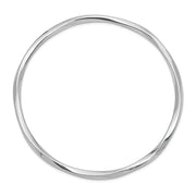 Sterling Silver Rhodium-plated 3.50mm Bangle