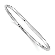 Sterling Silver Rhodium-plated 3.50mm Bangle