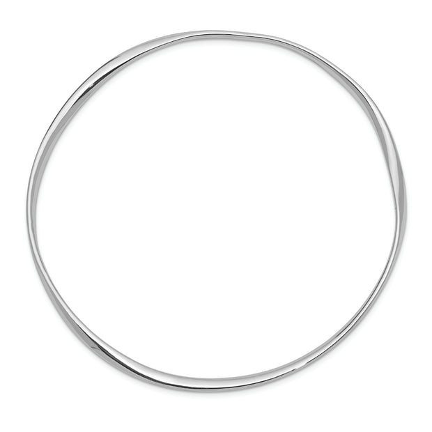 Sterling Silver Rhodium-plated 2.25mm Bangle
