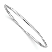 Sterling Silver Rhodium-plated 2.25mm Bangle